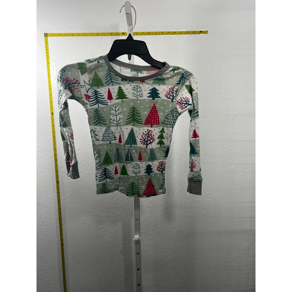 Honest Baby Clothing Kids 7 Years Organic Cotton Christmas Tree Pajama Top Shirt
